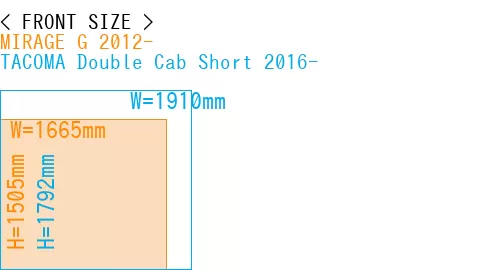 #MIRAGE G 2012- + TACOMA Double Cab Short 2016-